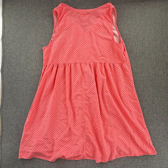 Old Navy Swing‎ Dress Large Coral  Color Sleeveless Split Neck Rayon/Viscose - Picture 9 of 10